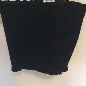 Hollister black ribbed tube top